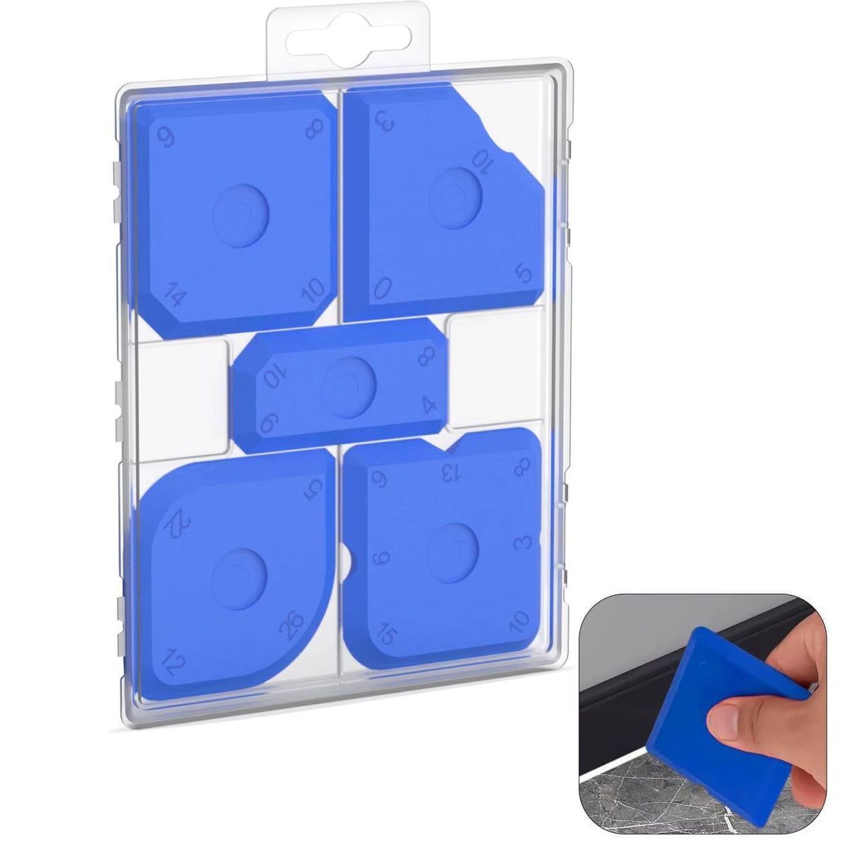 Caulking Tool Kit 5-Piece - Sealant Finishing Set with Storage Box – image 2