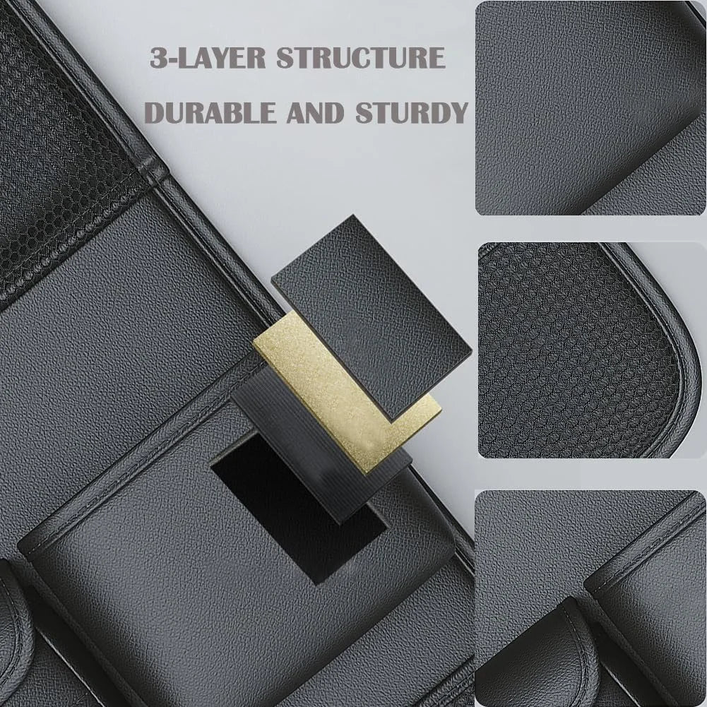 Backseat Organizer with Fold-Down Tray - PU Leather Kick Guard – image 6