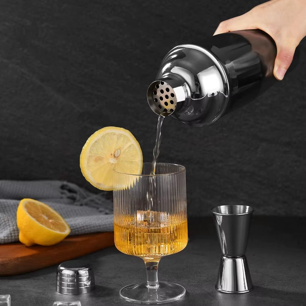 Cocktail Shaker, Stainless Steel with Built-In Strainer – image 3