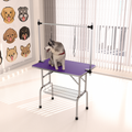 46 Inch Folding Dog Grooming Table with Arm, Noose and Basket – image 1