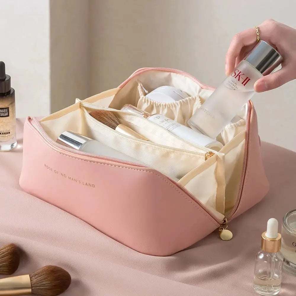 Makeup Bag Organizer Zip Travel Cosmetic Pouch