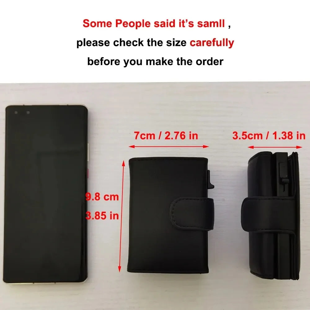 Men's RFID Blocking Trifold Wallet - Pop-Up Card Holder, Coin Pocket – image 6