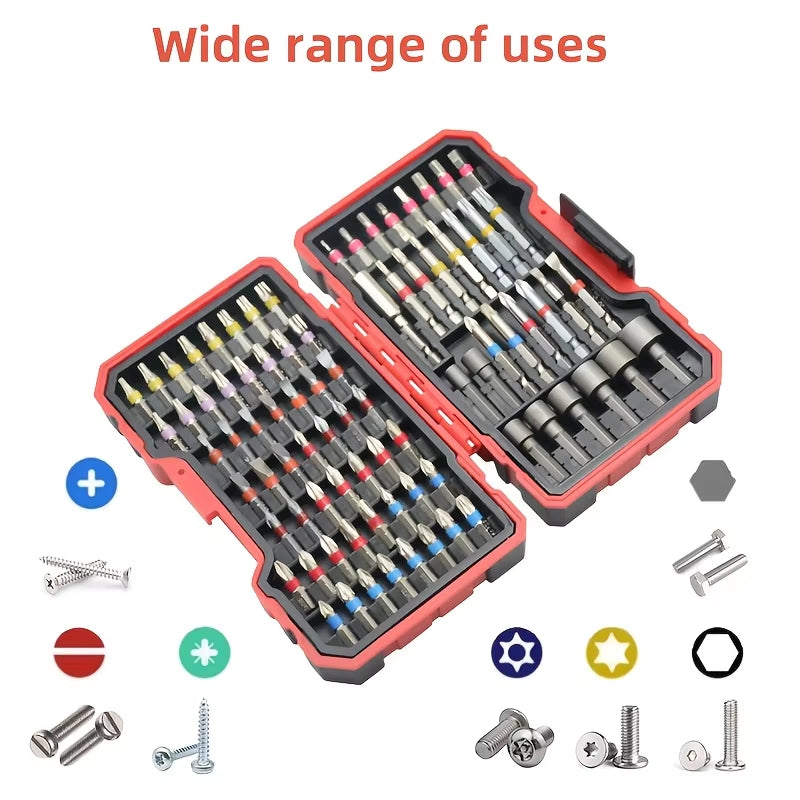 Impact Driver Bit Set 83 Pcs – S2 Steel with Magnetic Nut Driver – image 3