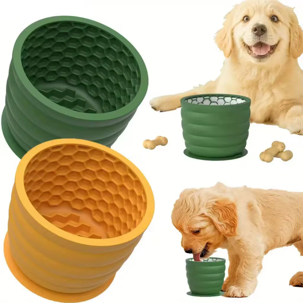 Silicone Slow Feeder Dog Bowl Cup - Anti-Slip, Small & Large Sizes – image 2