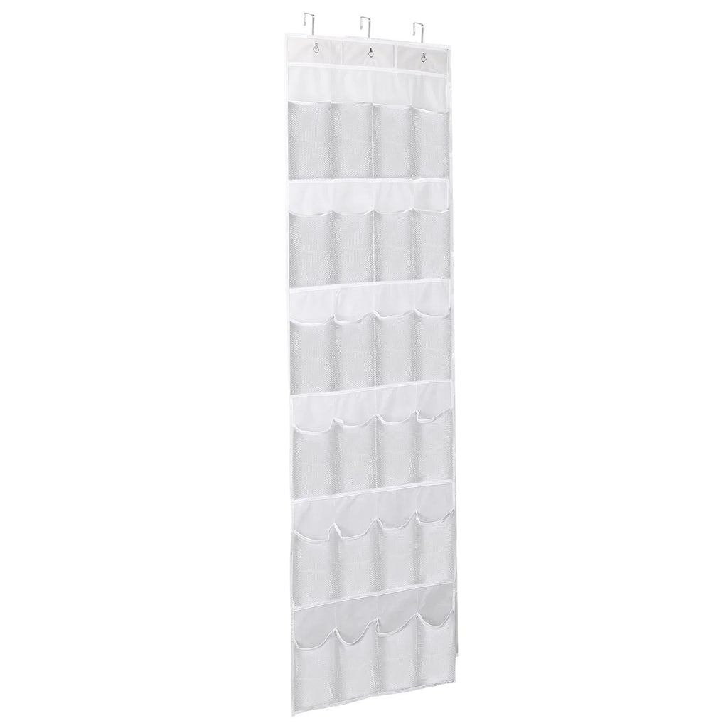 Over the Door Shoe Organizer - 24 Clear Pockets with Metal Hooks – image 2