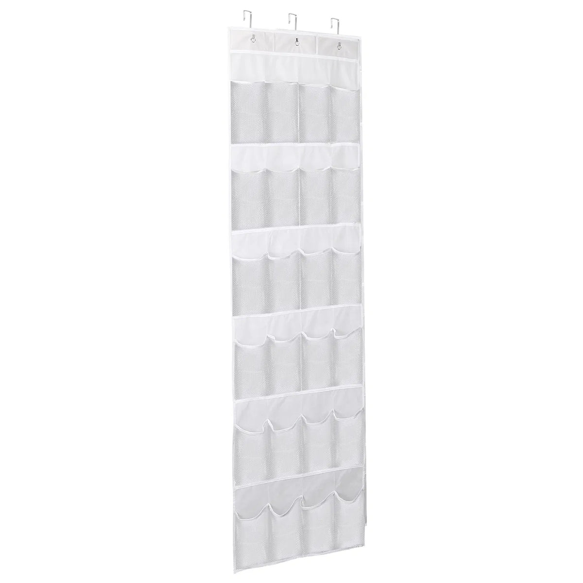 Over the Door Shoe Organizer - 24 Clear Pockets with Metal Hooks – image 2