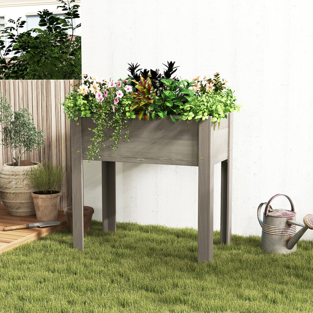 Elevated Raised Garden Bed with Legs Wooden Planter Box 31in – image 3