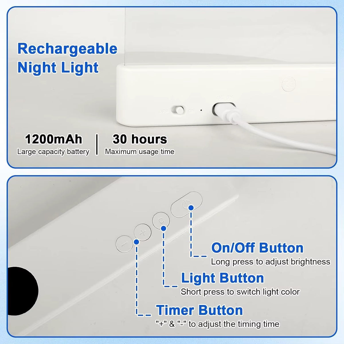 LED Book Reading Light - Clip-Free Flat Panel Eye-Care Night Reading Lamp