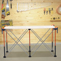 Portable Folding Workstand 4.15 x 2.18 ft, 2500 lb Collapsible