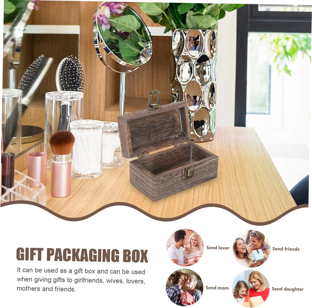 Jewelry Box – Small Wooden Organizer with Lid, Charcoal – image 7
