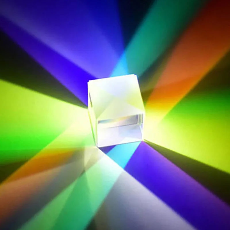 Dichroic Glass Prism Cube 15mm - Color-Shifting Optical Desk Gift – image 6