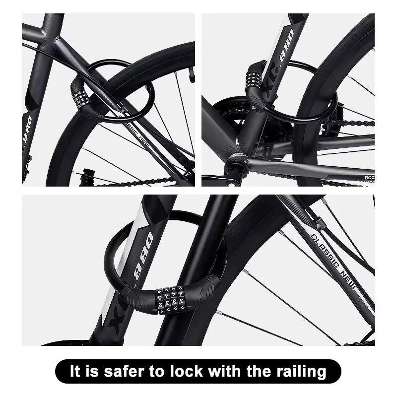 Bike Lock - 4-Digit Combination Cable Lock for Bicycle and Scooter – image 7