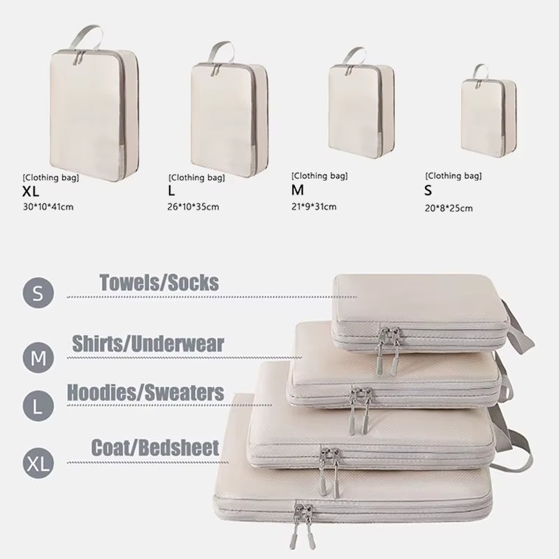 Packing Cubes 4-Piece Set, Compression Suitcase Organizer Bags – image 4