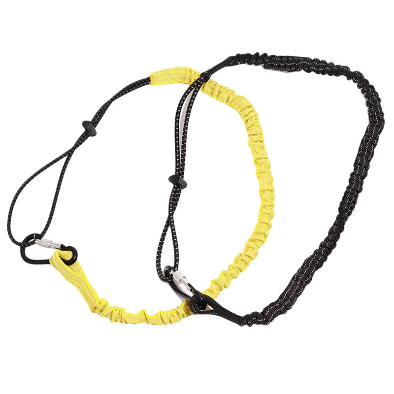 Oilfield Tool Lanyard Bungee Tether with Carabiner, 31 In