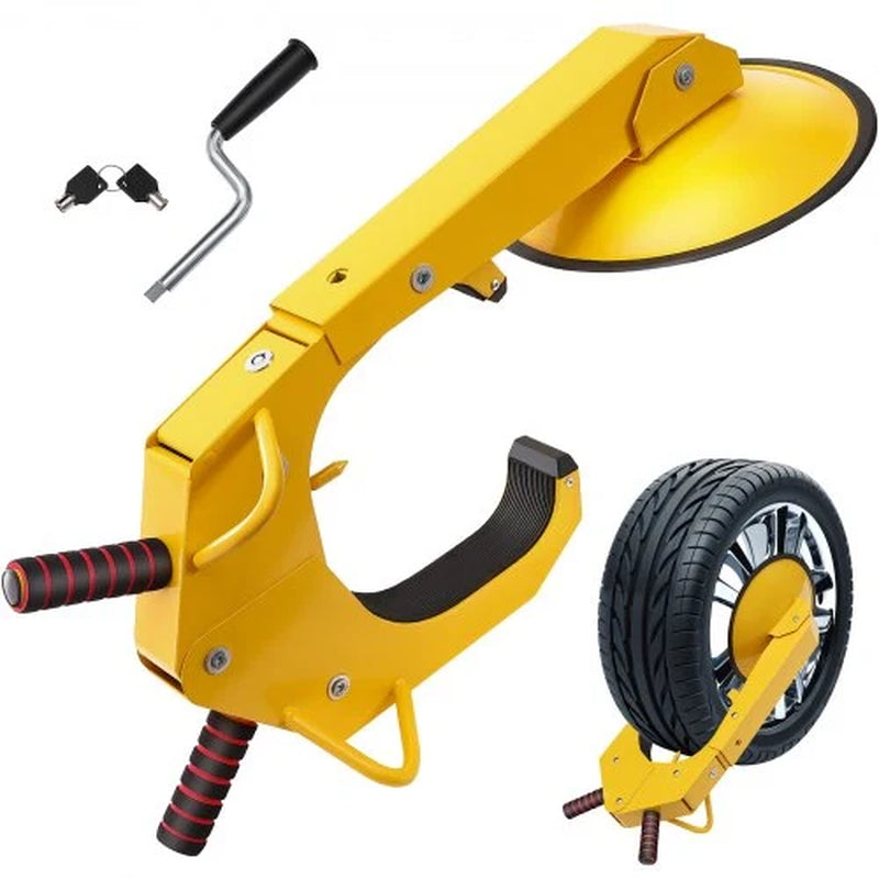 Trailer Wheel Lock Clamp, Heavy-Duty Steel Tire Boot for RVs