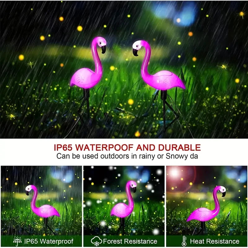 Solar Flamingo Garden Stake Light - LED Pathway & Lawn Light