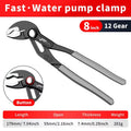Plumbing Water Pump Pliers 8/10/12 in Quick-Release Adjustable