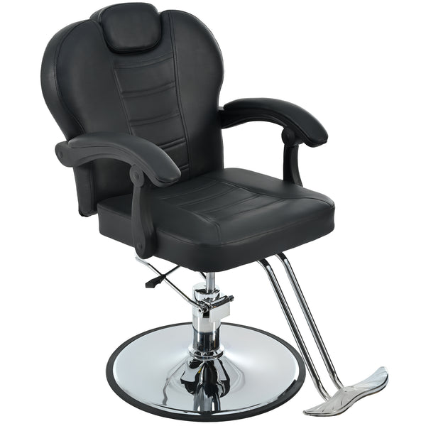 Reclining Hydraulic Barber Chair with 360 Swivel and Footrest