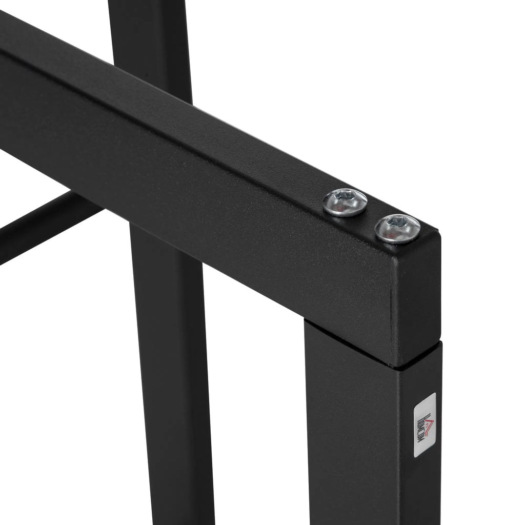 Tall Vertical Firewood Rack with Handles, 220 lb Steel Log Holder – image 7