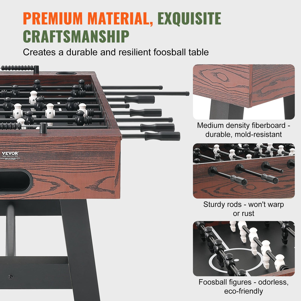 55 Inch Full Size Foosball Table With 4 Balls And Cup Holders – image 2