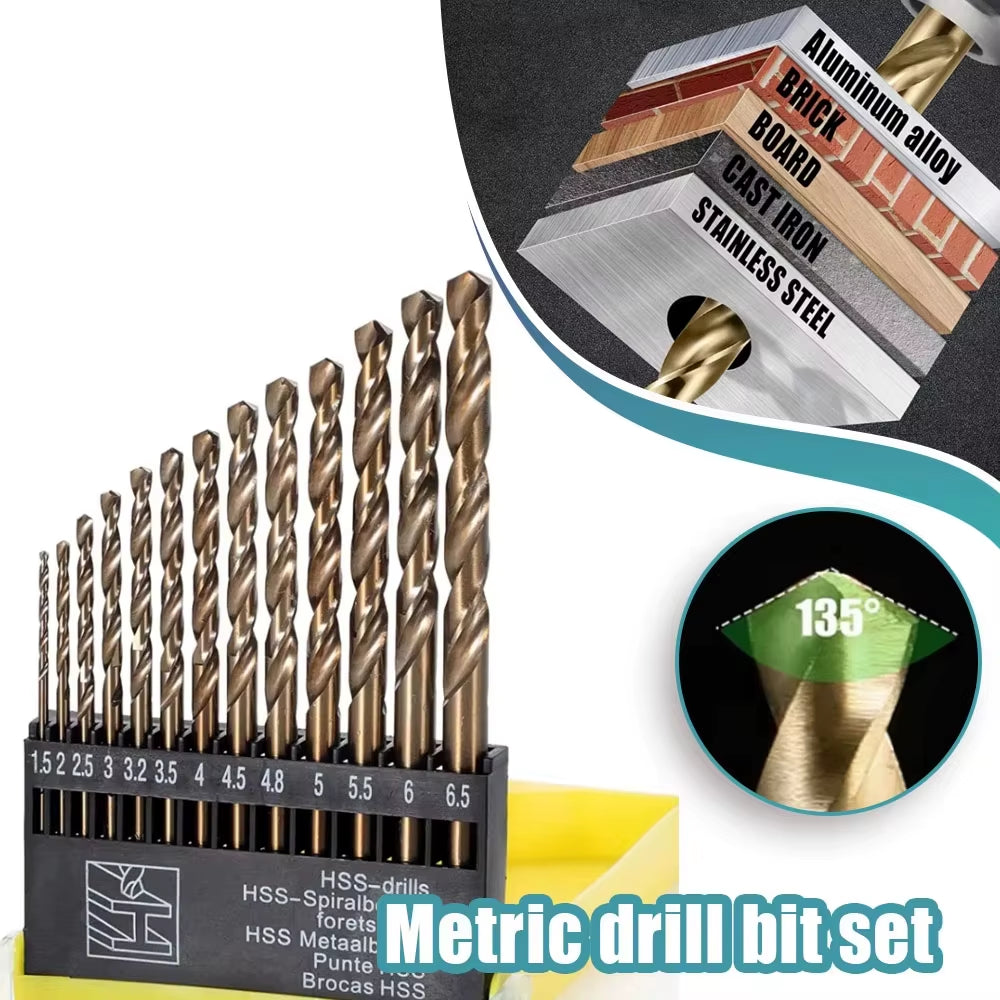 Drill Bit Set 13 Pcs – Carbide Tip Bits with Hex Shank – image 2