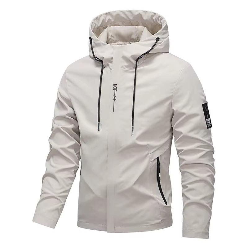 Oilfield Softshell Work Jacket, Hooded Water-Resistant Windbreaker – image 3