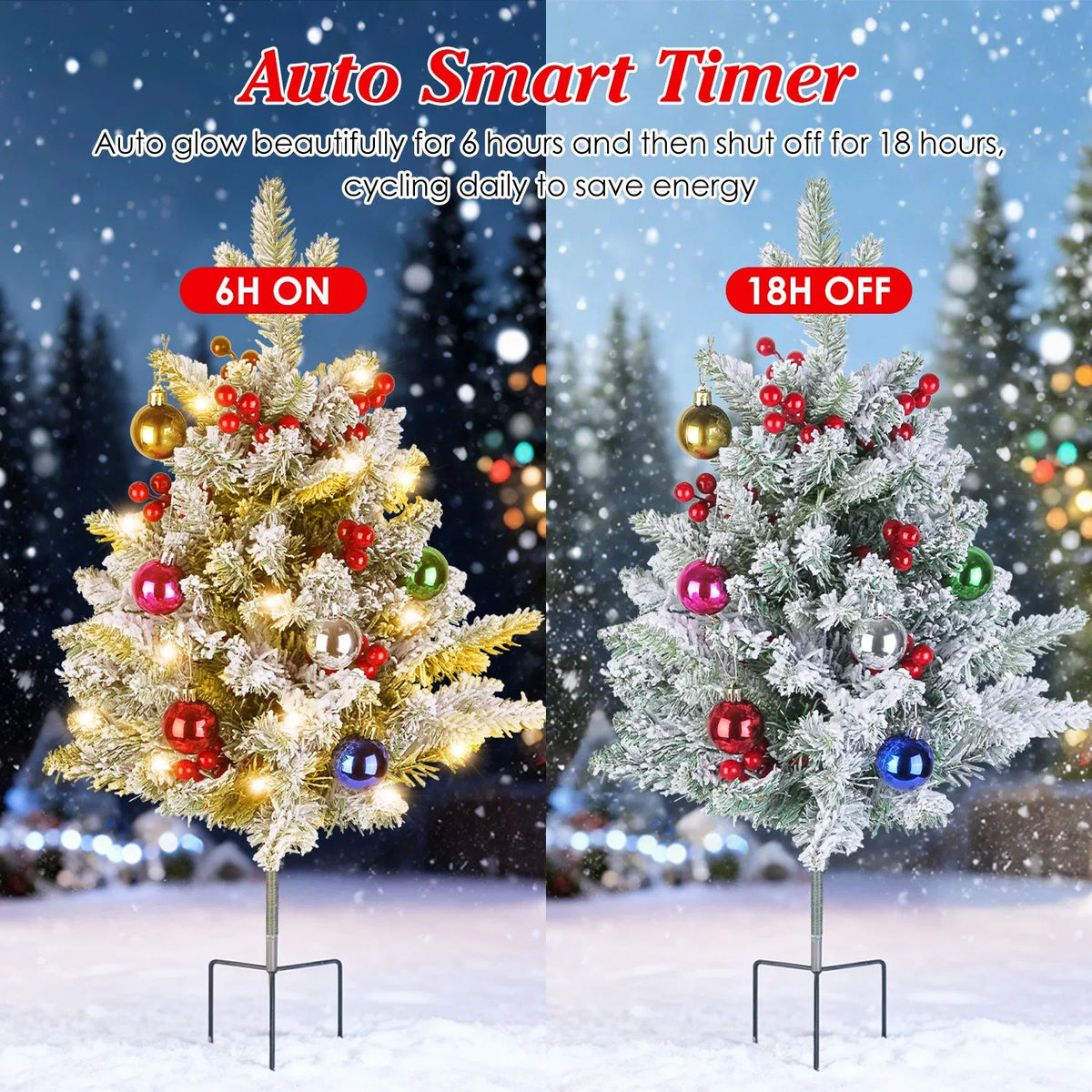Tabletop Christmas Tree with 50 LED Lights and Timer – image 4