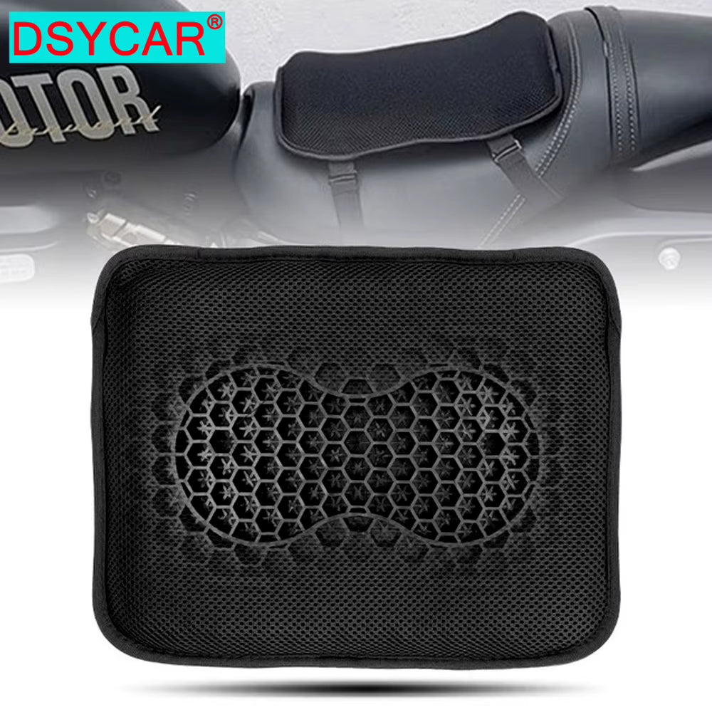 Motorcycle Gel Seat Cushion Honeycomb Breathable Pad – image 2