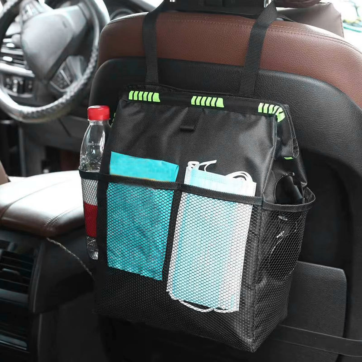 Car Trash Can – Waterproof Hanging Foldable Bin – image 3