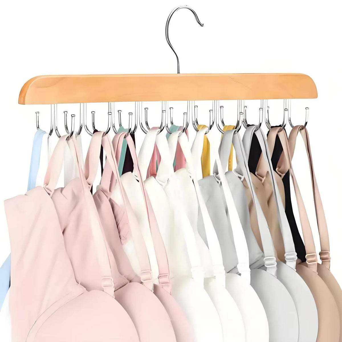 Belt and Scarf Hanger – Wooden 20-Hook Closet Organizer – image 8