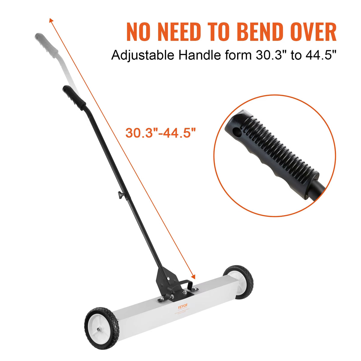 Rolling Magnetic Sweeper – Wheeled Nail & Screw Pickup Tool – image 7
