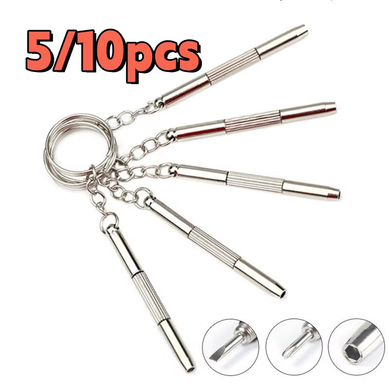 3-in-1 Eyeglass Screwdriver Keychain Repair Kit