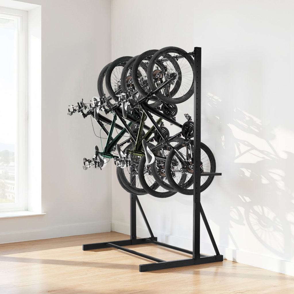 Freestanding Bike Rack for 5 Bikes, Vertical Storage Stand 300 lb