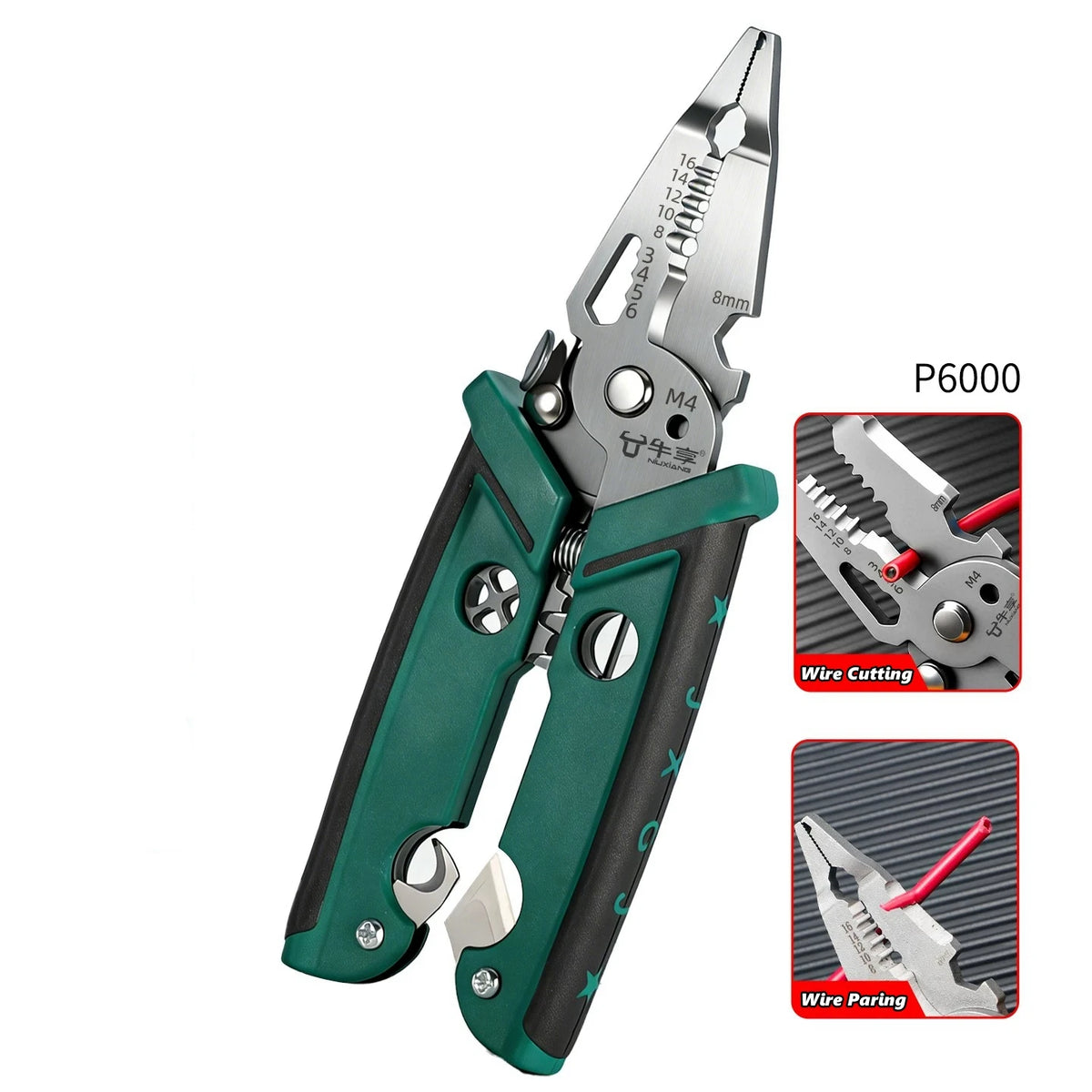 Wire Stripper Crimper Pliers 18-in-1 for Electrical Work