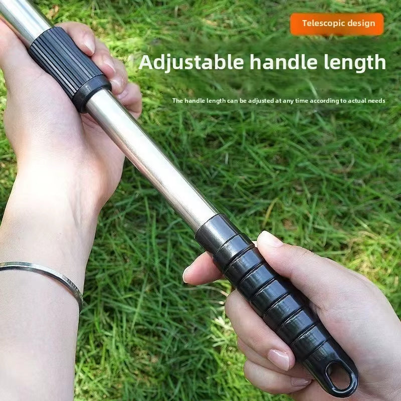 Telescopic Steel Leaf Rake for Lawn, Yard and Garden Cleanup – image 5