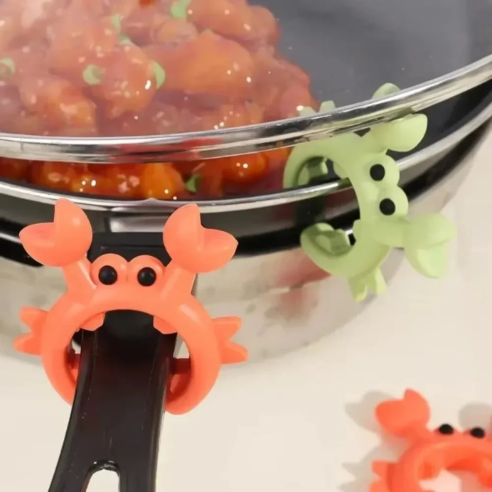 Crab Silicone Spoon Holder – Pot Clip & Spatula Rest – image 2