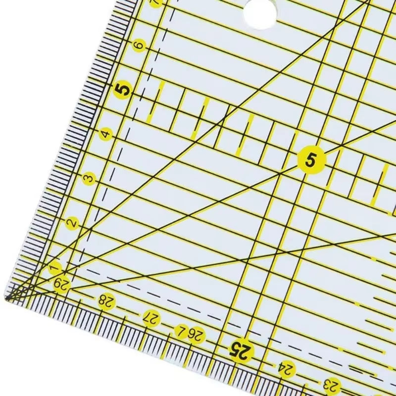 Quilting Ruler 6x12 in Acrylic with Double-Color Grid and Angle Lines – image 4