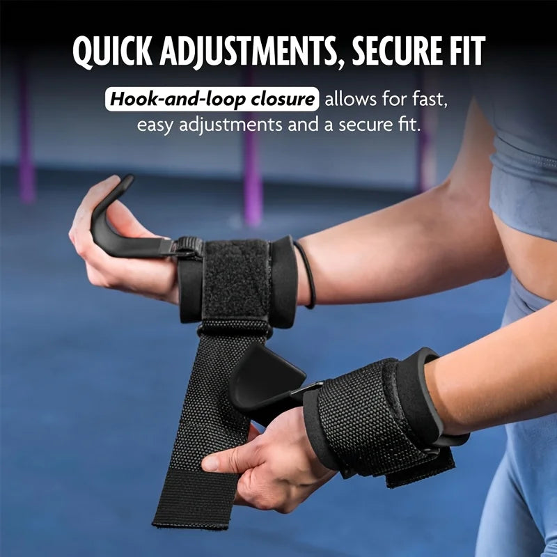 Weight Lifting Hook Grips with Wrist Wraps for Pull-Ups – image 6