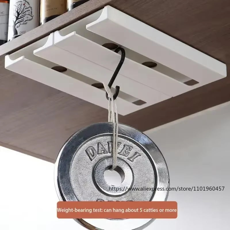 Wine Glass Rack – 2-Pack Under Cabinet Stemware Holder – image 5