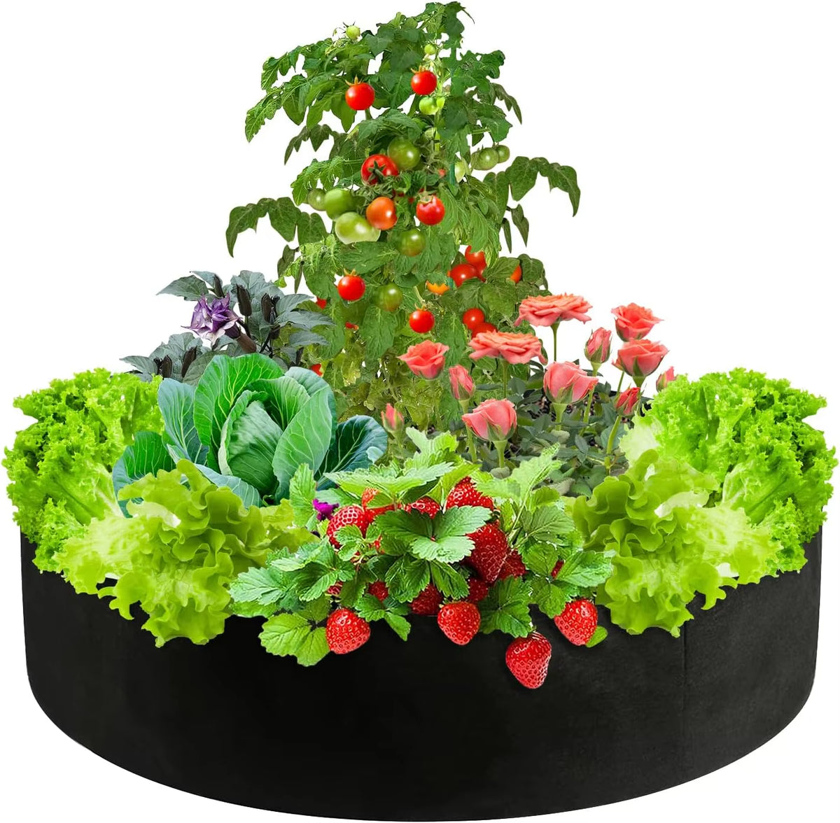 Fabric Grow Bag, Round Raised Garden Bed Planter – image 2