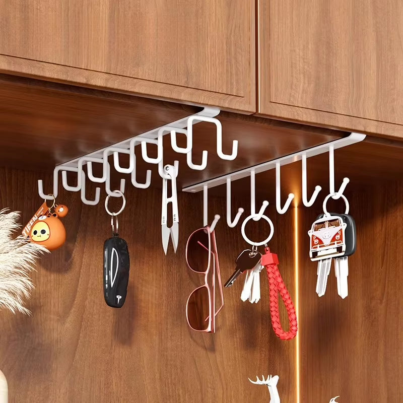 Under Shelf Hook Rack Mug and Utensil Holder – image 3