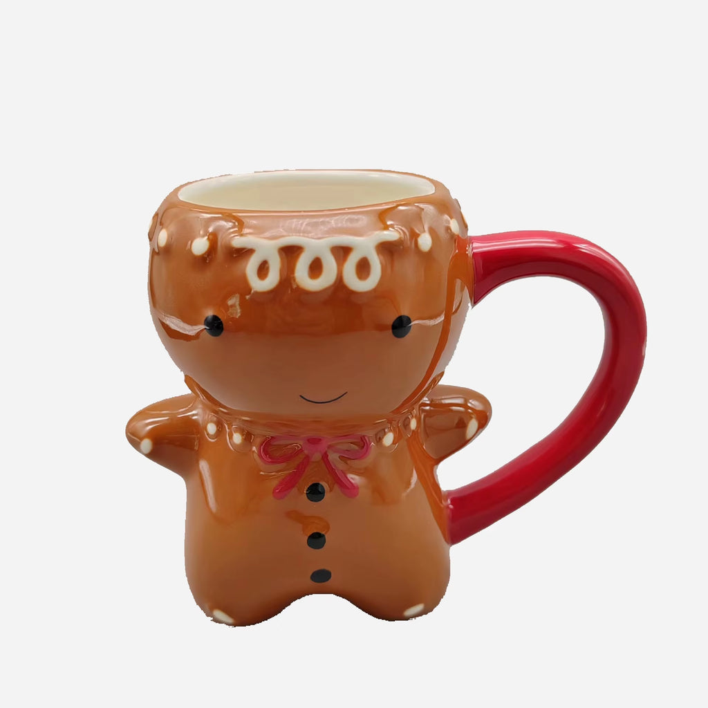 Gingerbread Man Ceramic Mug, 3D Christmas Cup 300 ml – image 6