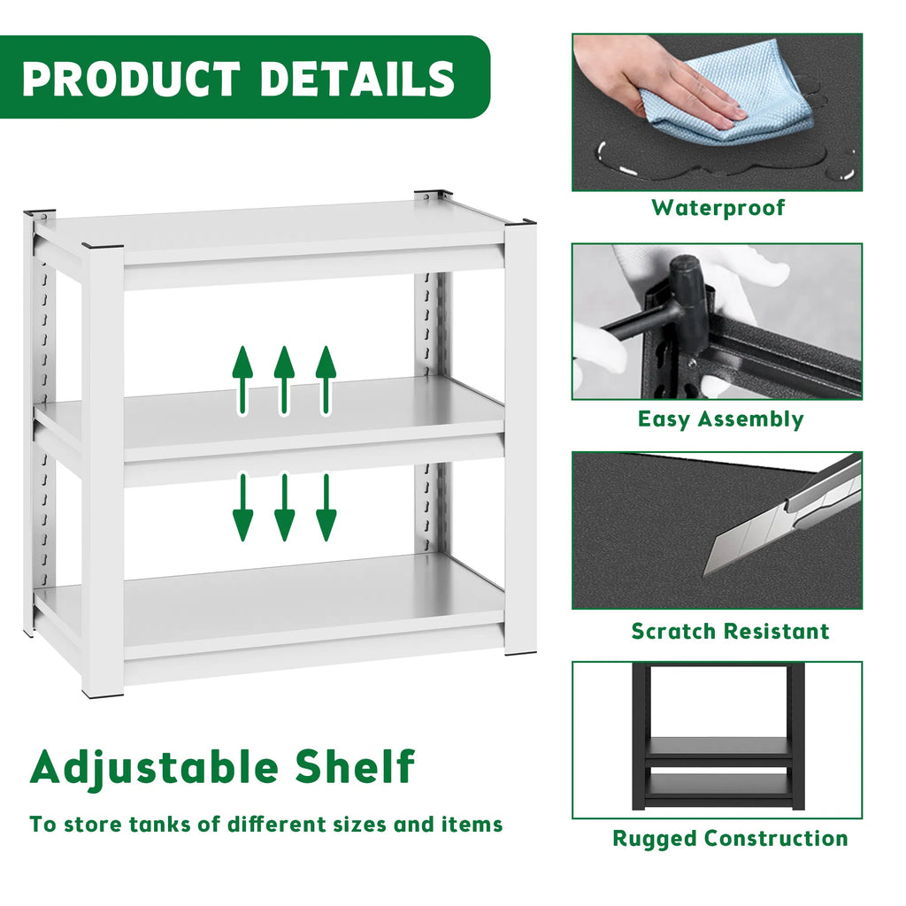 40-50 Gallon Heavy Duty Aquarium Stand, Adjustable 3-Tier Steel Rack – image 4
