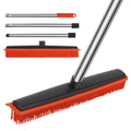 Silicone Rubber Push Broom - Pet Hair Removal Broom for Carpet, Tile & Windows