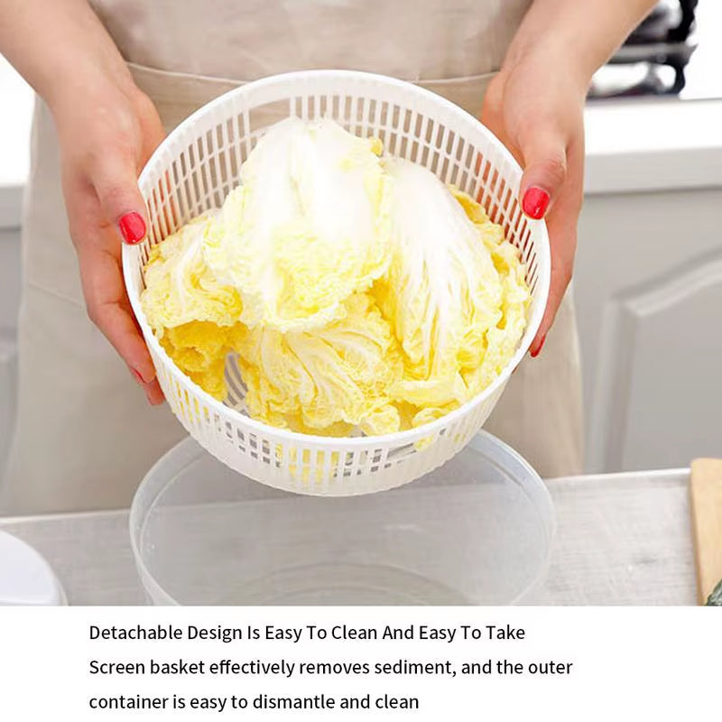 Salad Spinner - Double Layer Lettuce Dryer with Drain Port – image 5