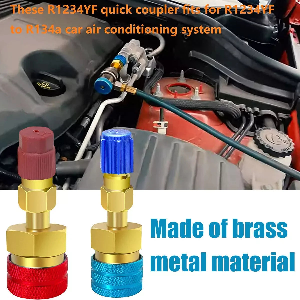 HVAC R1234YF to R134A Car AC Quick Coupler Adapter Set – image 4