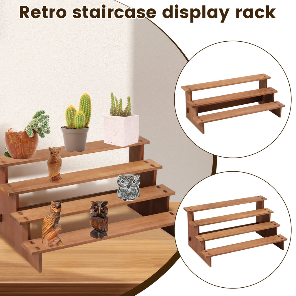 4 Tier Wooden Cupcake Stand, Vintage Dessert Display Stand – image 2