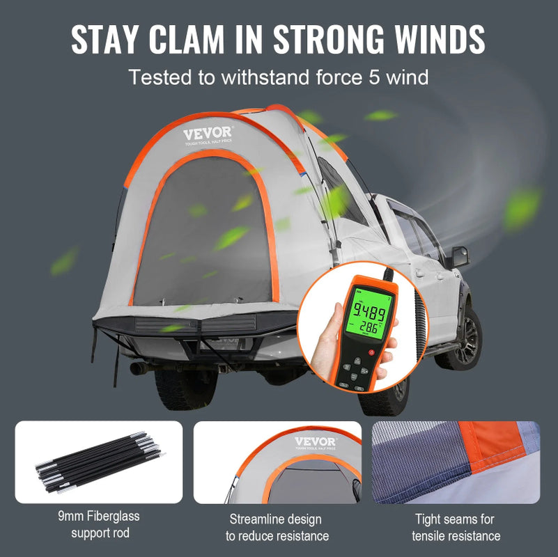 Pickup Truck Bed Tent for 5.5-6 ft Beds, Waterproof, 2-3 Person – image 3
