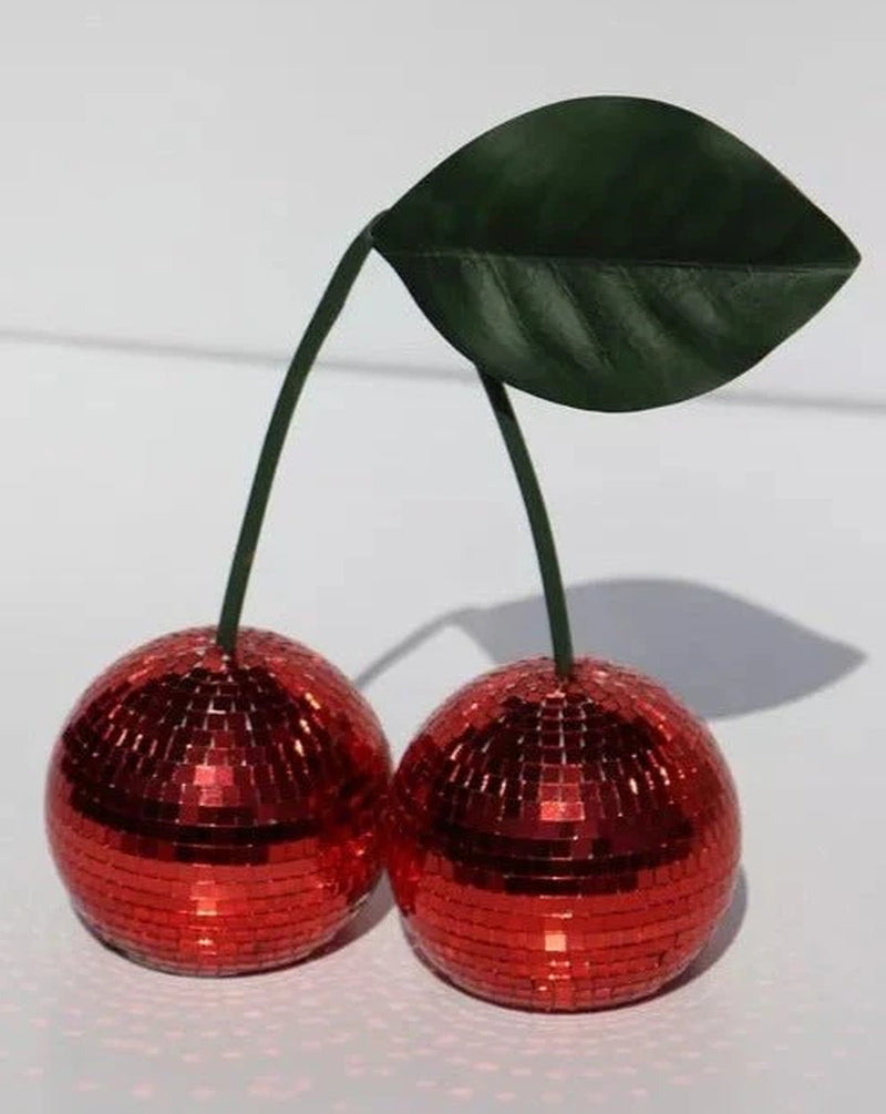 Cherry Disco Ball Decor, Mirrored Tabletop Ornament – image 6