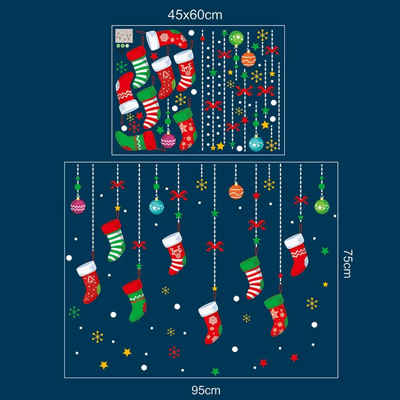Christmas Window Clings 6 Sheet Set - Snowman, Snowflake and Santa – image 7